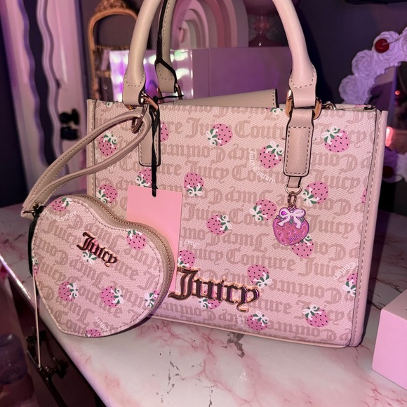 Juicy Couture Berry Sweet Mini Bag with Berry Sweet Coin Purse & Matching Wallet - Picture 7 of 12